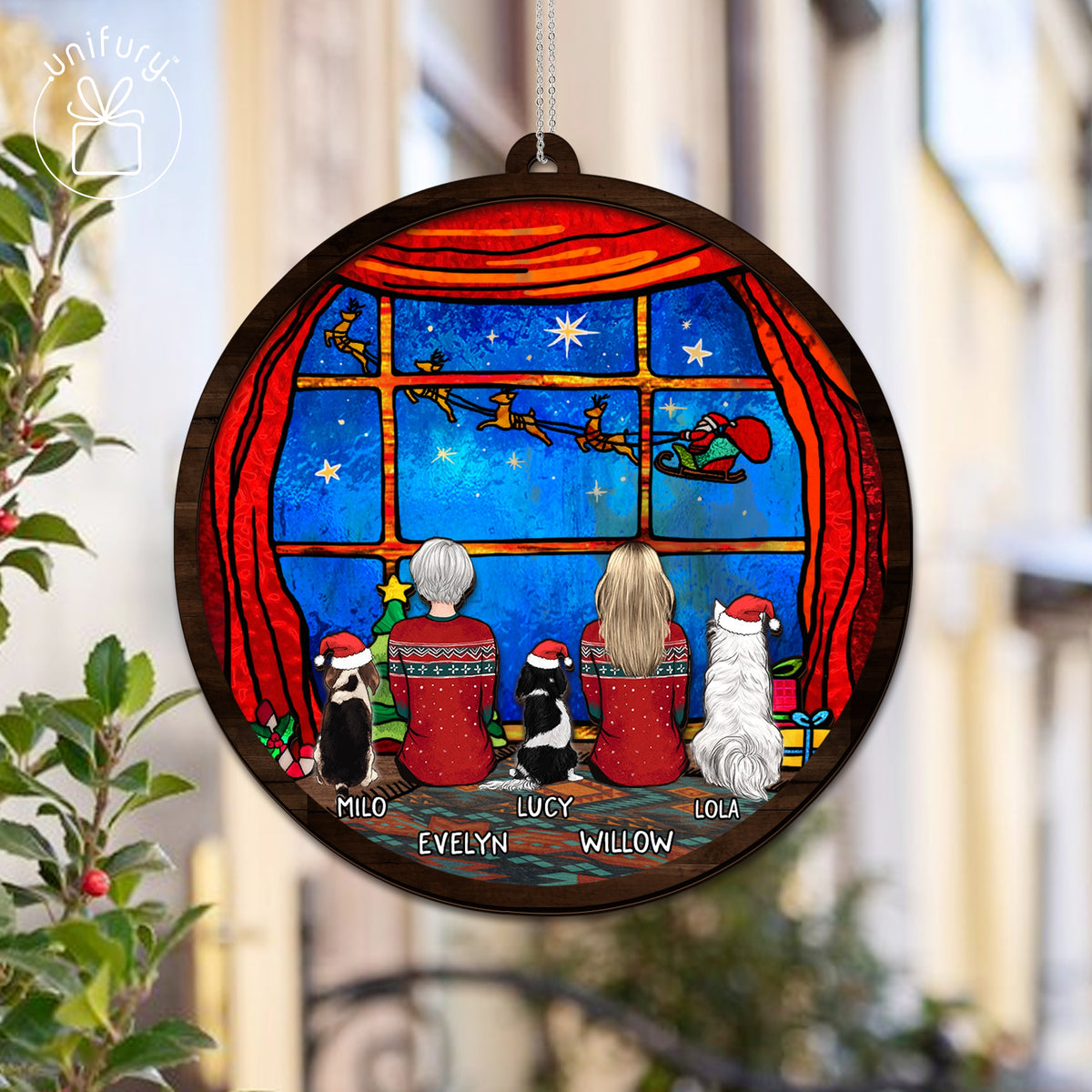 Christmas Suncatcher Ornament Gifts, Personalized Christmas Gifts For Dog Cat Lovers