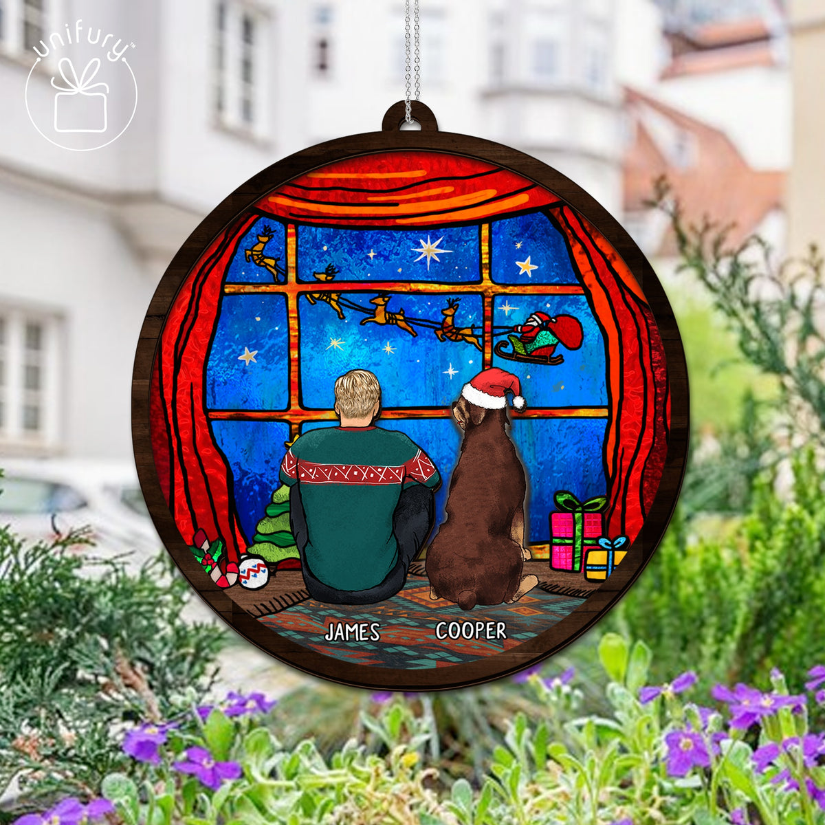 Christmas Suncatcher Ornament Gifts, Personalized Christmas Gifts For Dog Cat Lovers