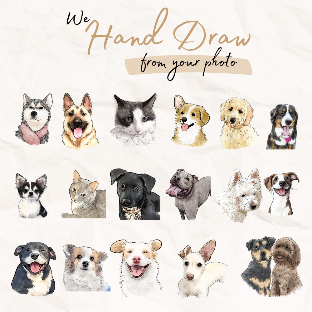 Custom Pet Portrait Custom Shape Acrylic Keychain