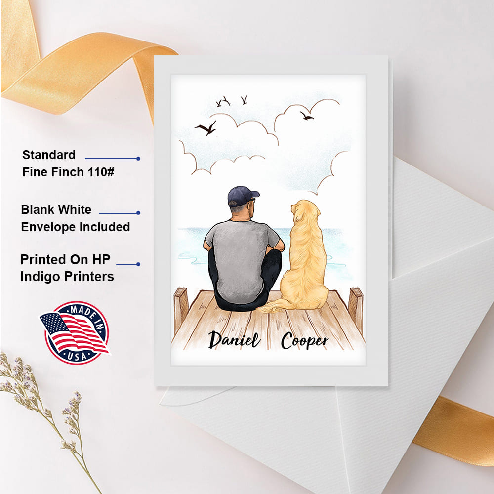 Personalized Dog Dad Folded Greeting Card - Best Dog Dad Ever - No One Knows Dog Dads Like I Do
