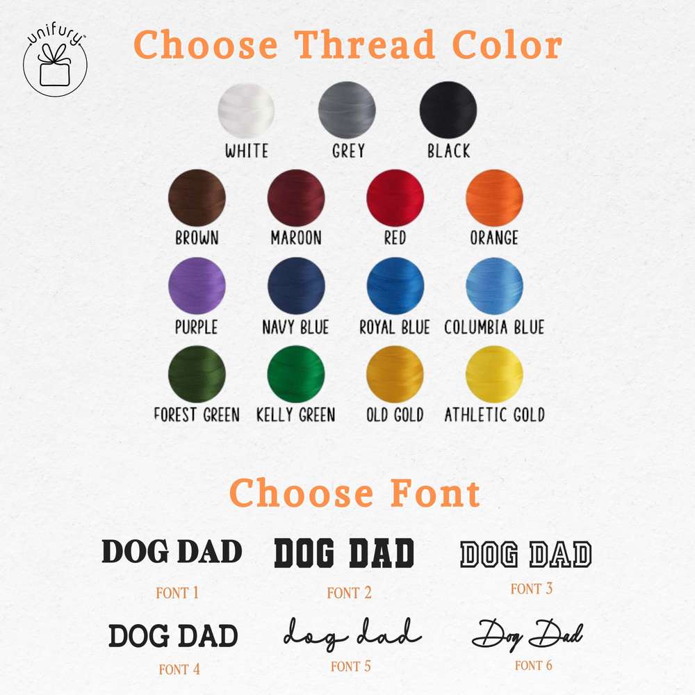 Custom Dog Dad With Dog Names Embroidered Sweatshirt