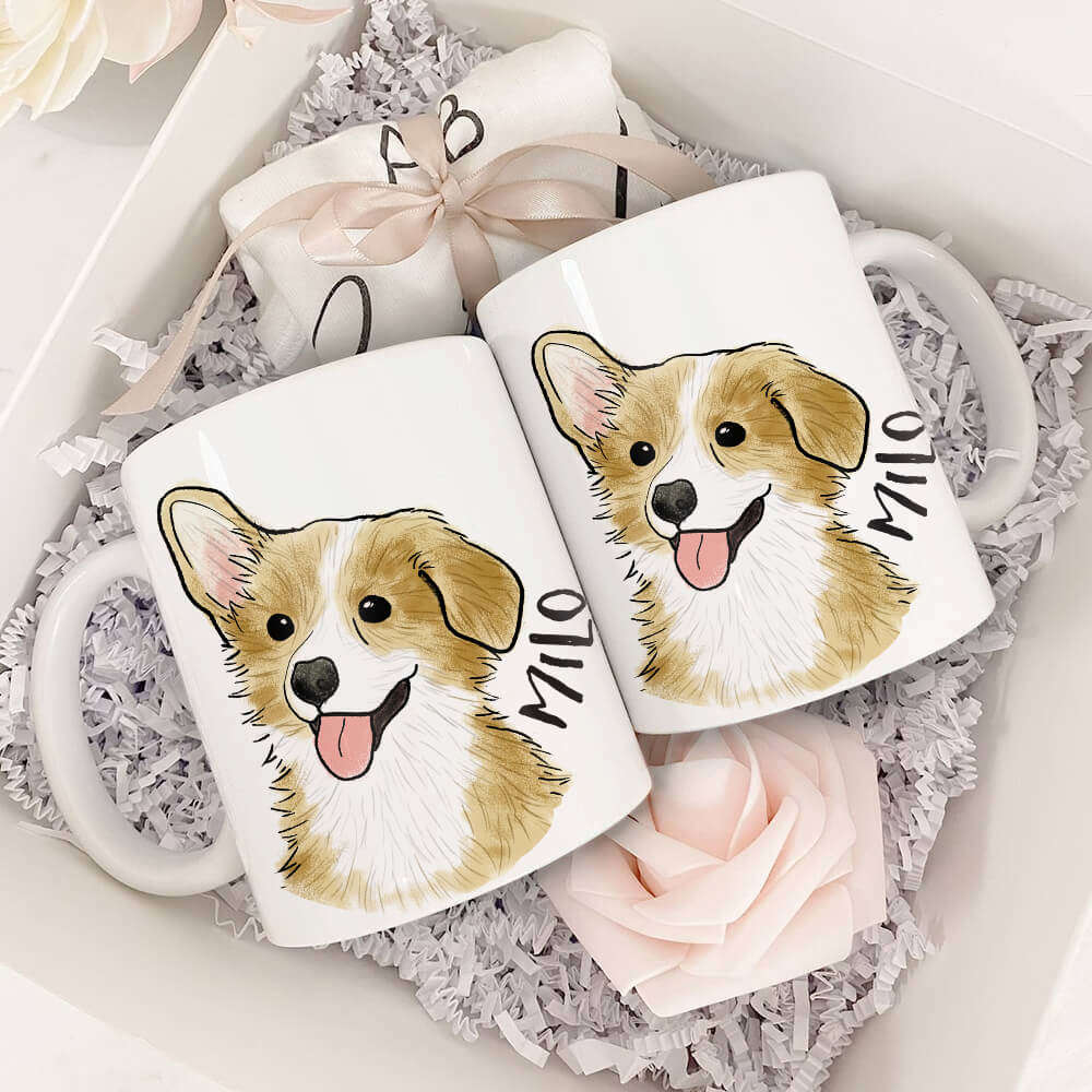 Custom Pet Portrait Photo Edge-to-Edge Mug For Dog Lovers