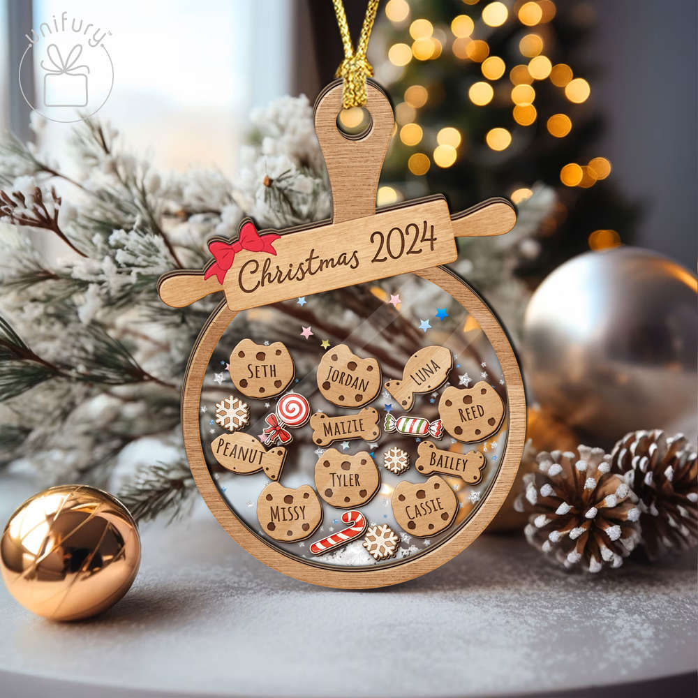 Personalized Cookie Family Perfect Batch 4D Shaker Ornament