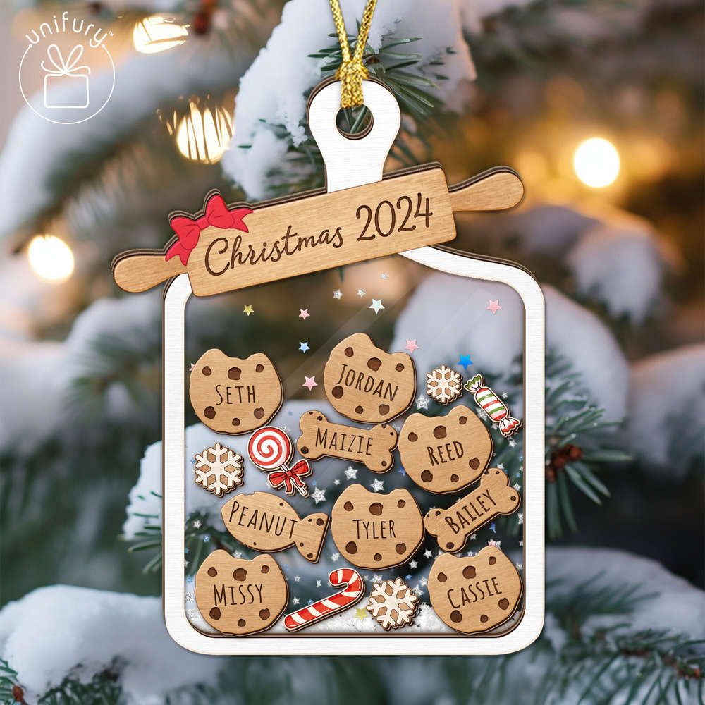 Personalized Cookie Family Perfect Batch 4D Shaker Ornament