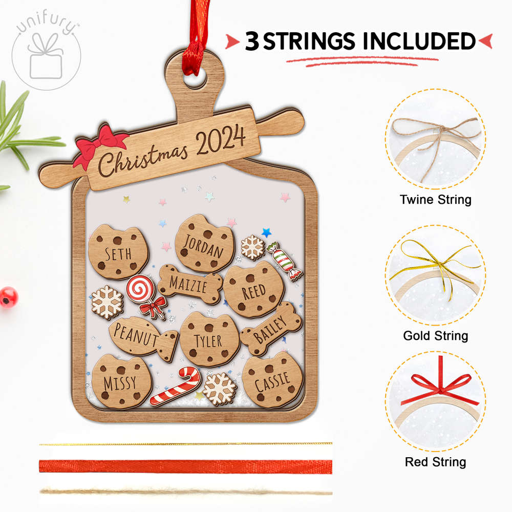 Personalized Cookie Family Perfect Batch 4D Shaker Ornament