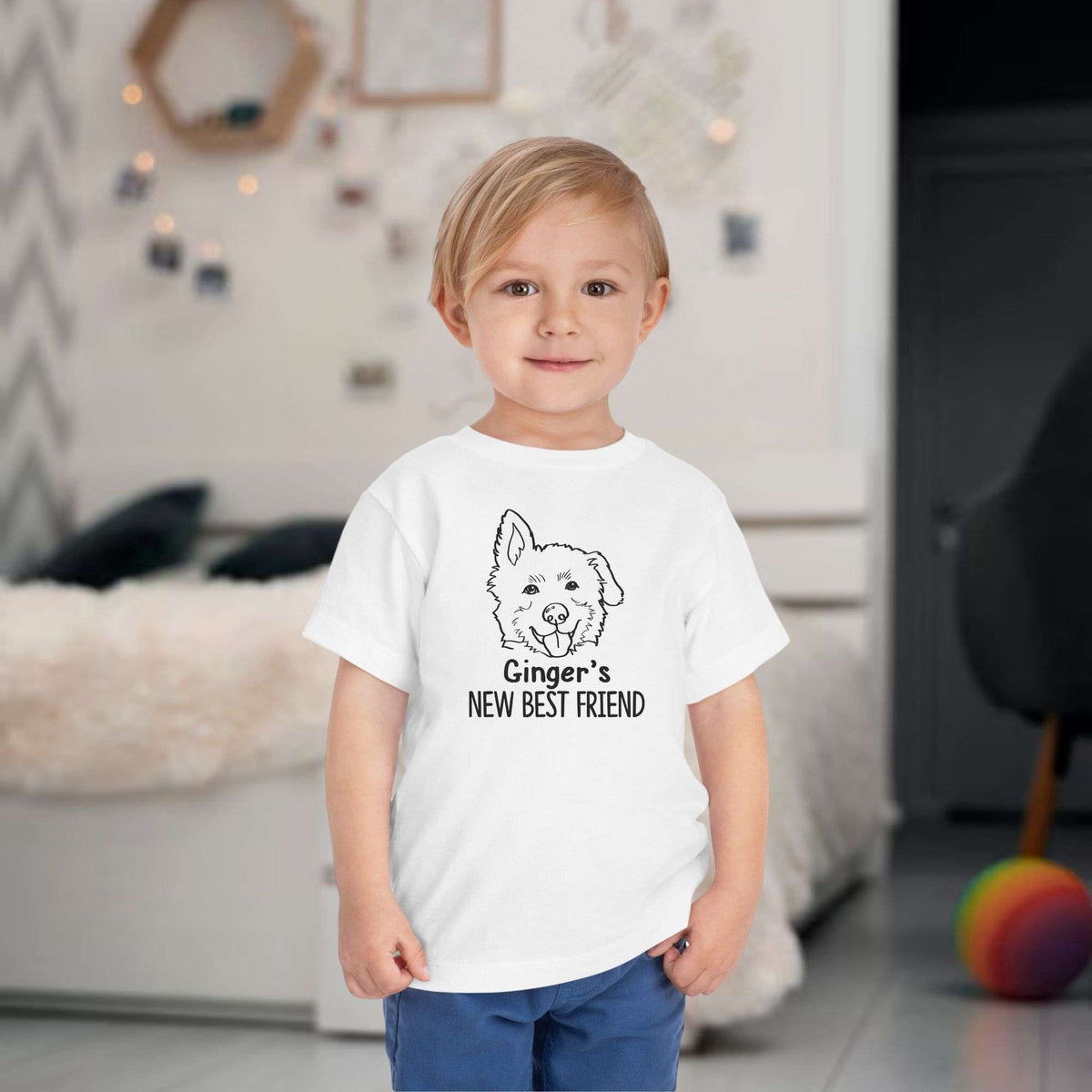 Personalized Baby Gift Dog Cat Line Art Baby Onesie