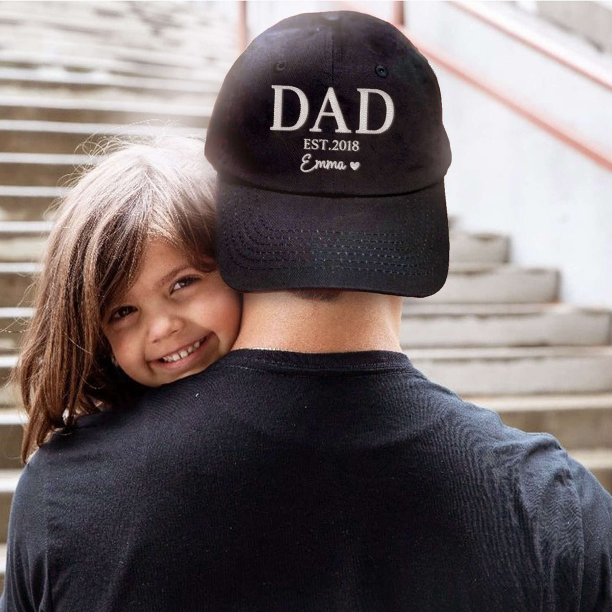 Custom Dad Est Year With Name Embroidered Hat