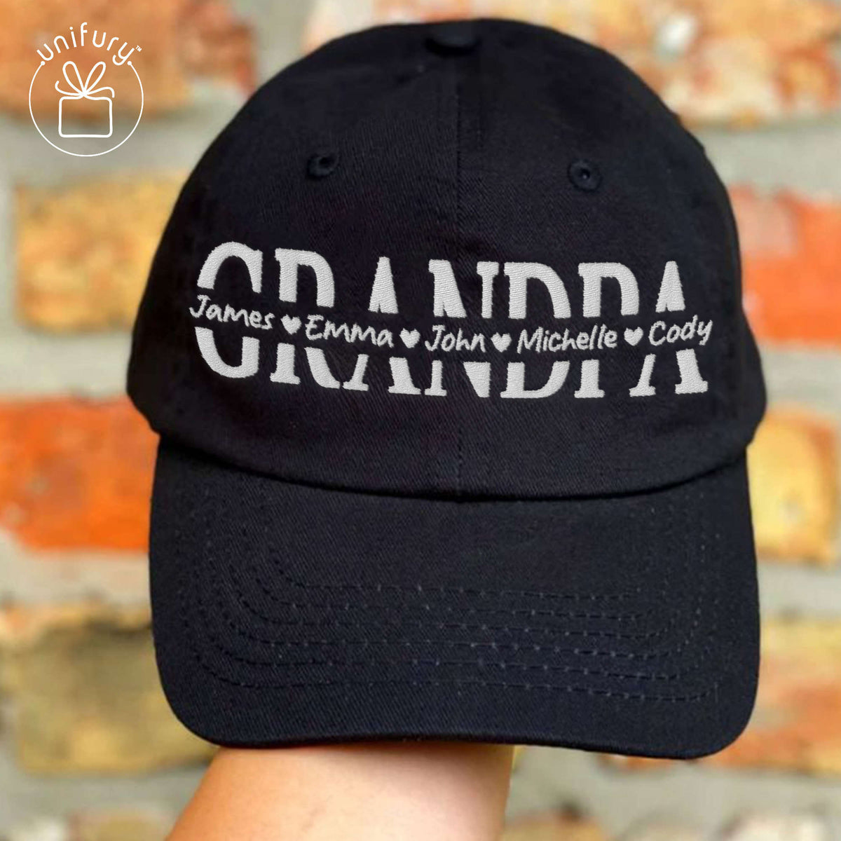 Custom Kids Name, Personalized Dad Gift Embroidered Hat