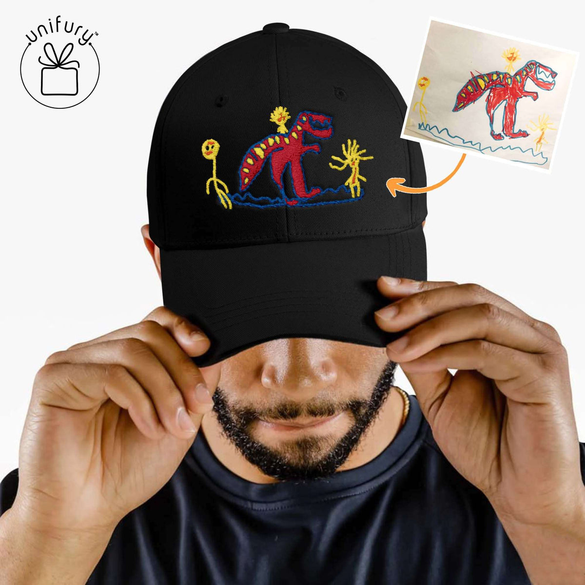 Personalized Kids Drawing Gift Embroidered Hat