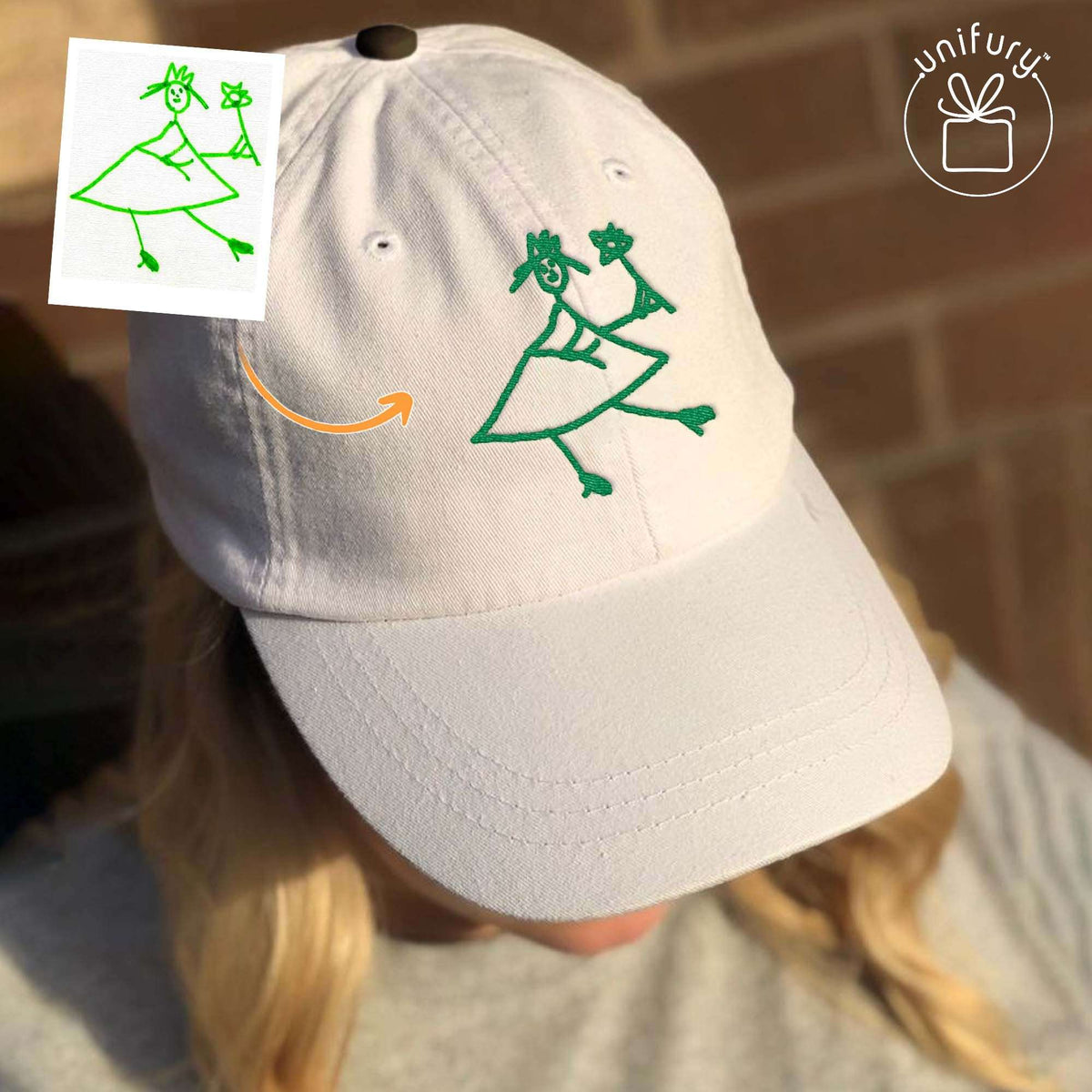 Personalized Kids Drawing Gift Embroidered Hat
