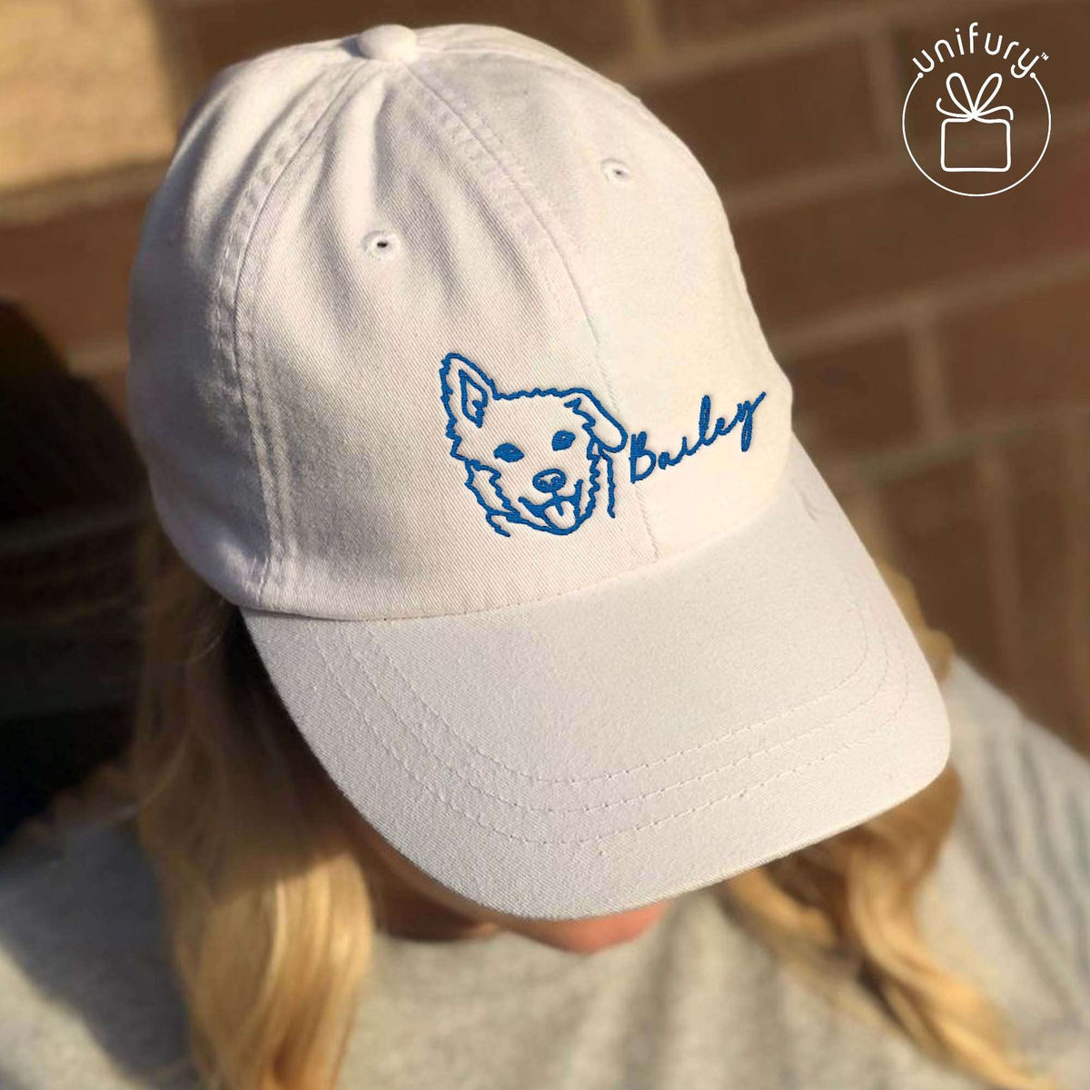 Custom Pet Line Art Embroidered Hat