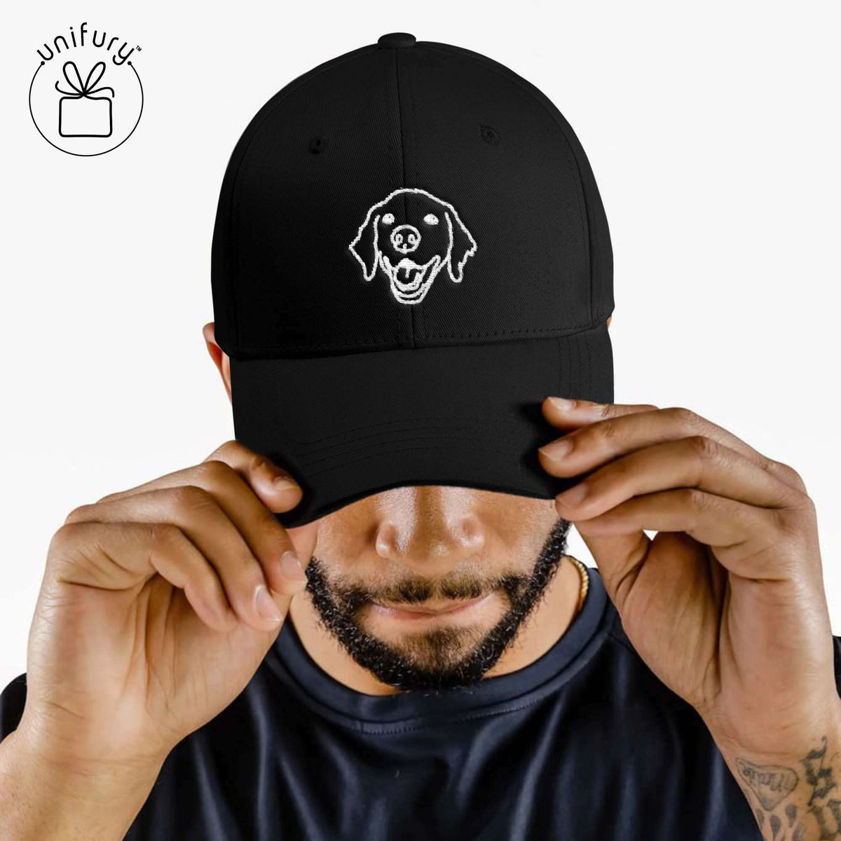 Custom Pet Line Art Embroidered Hat