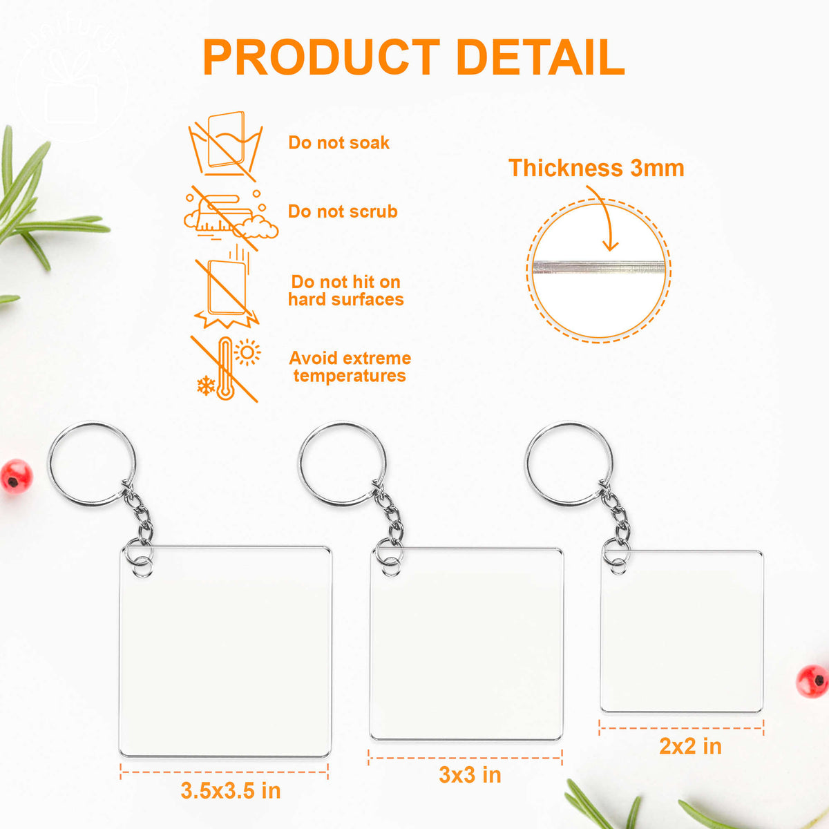 Dog Portrait Flower Custom Shape Acrylic Keychain