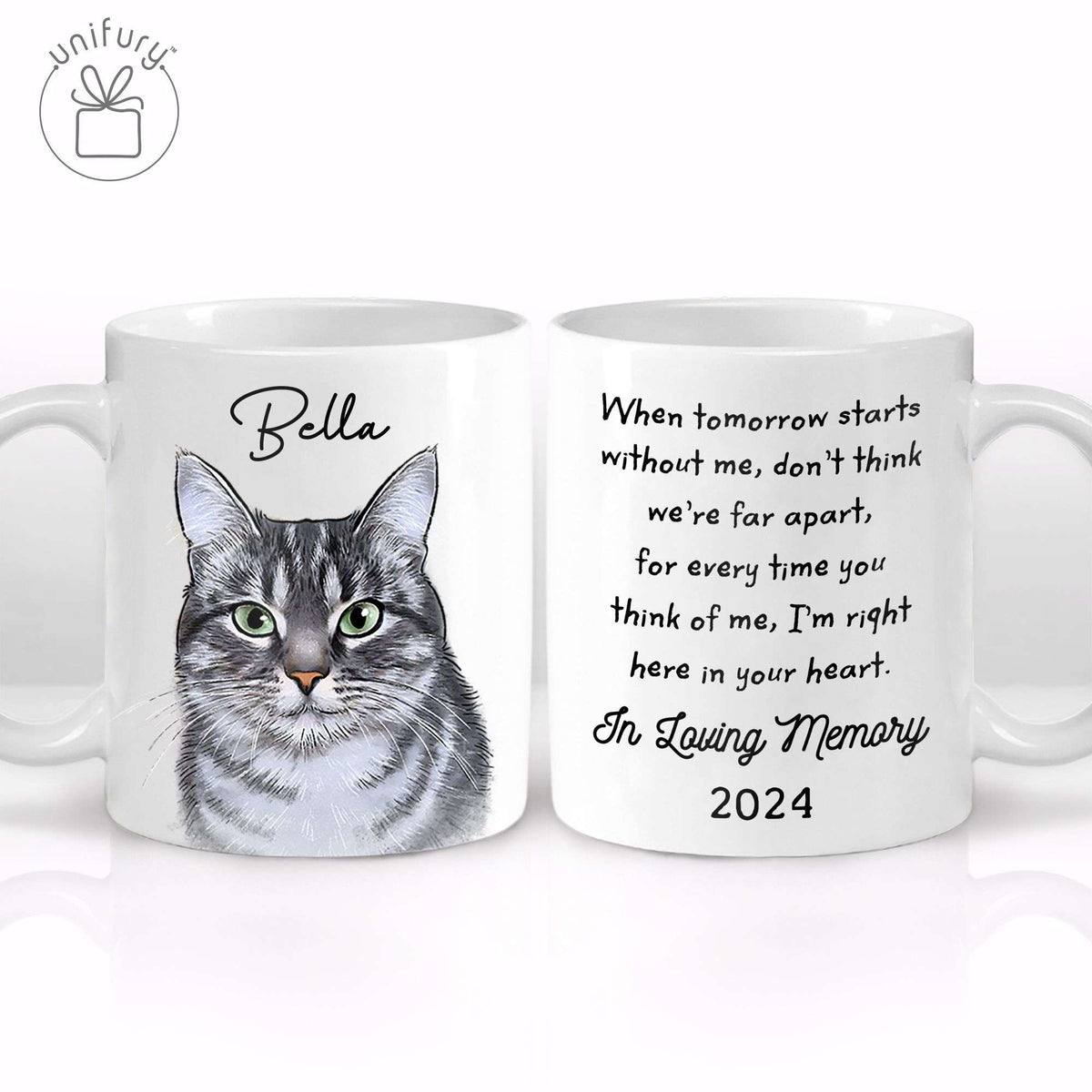 When Tomorrow Starts Without Me Pet Portrait Memorial Edge-to-Edge Mug