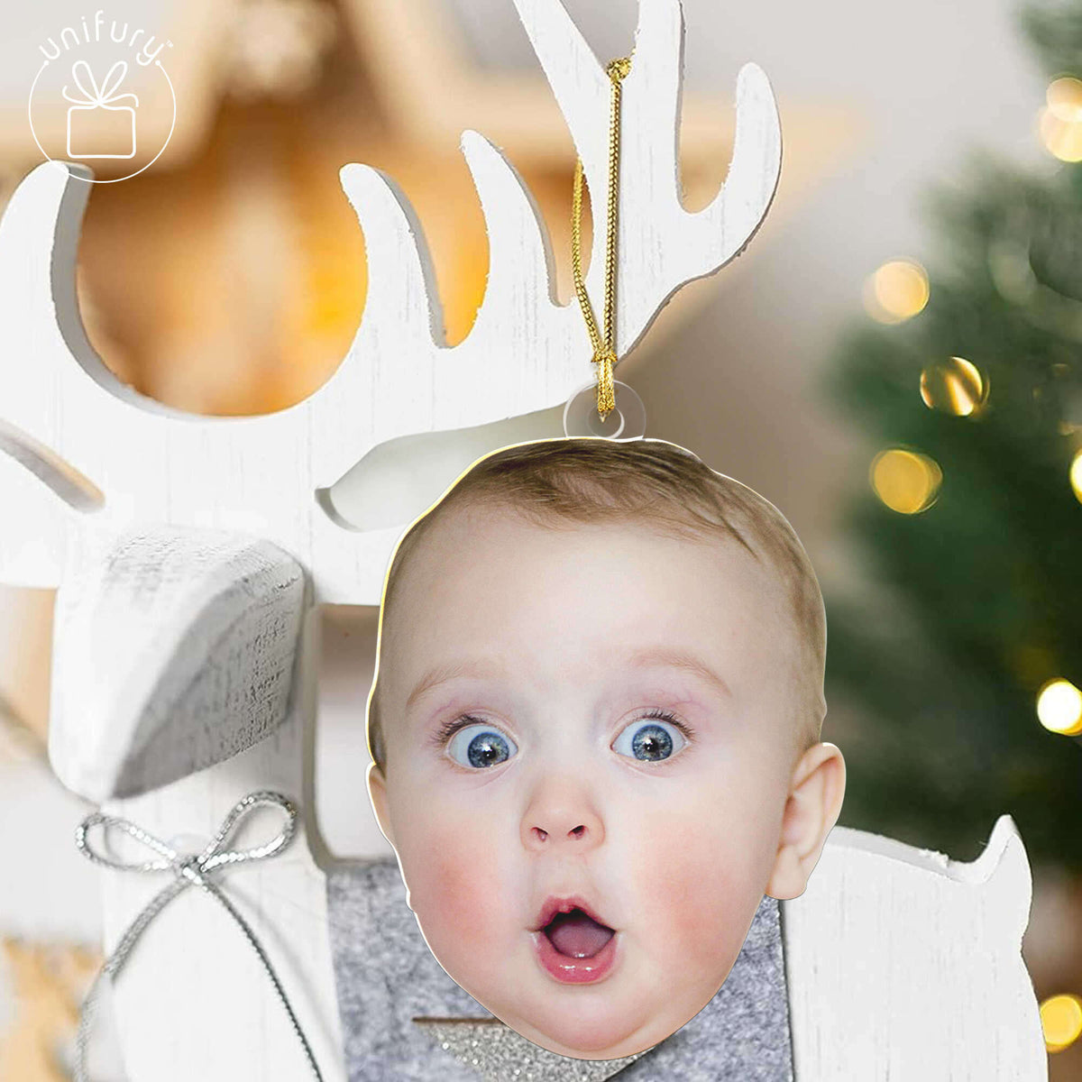 Personalized Christmas Custom Funny Face Baby Acrylic Ornament