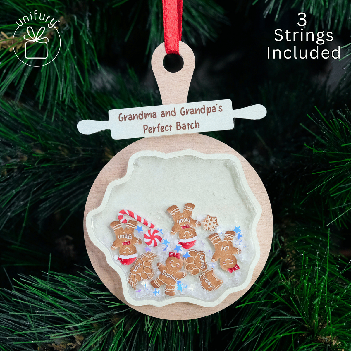 Custom Gingerbread Perfect Batch Cookie 4D Shaker Ornament