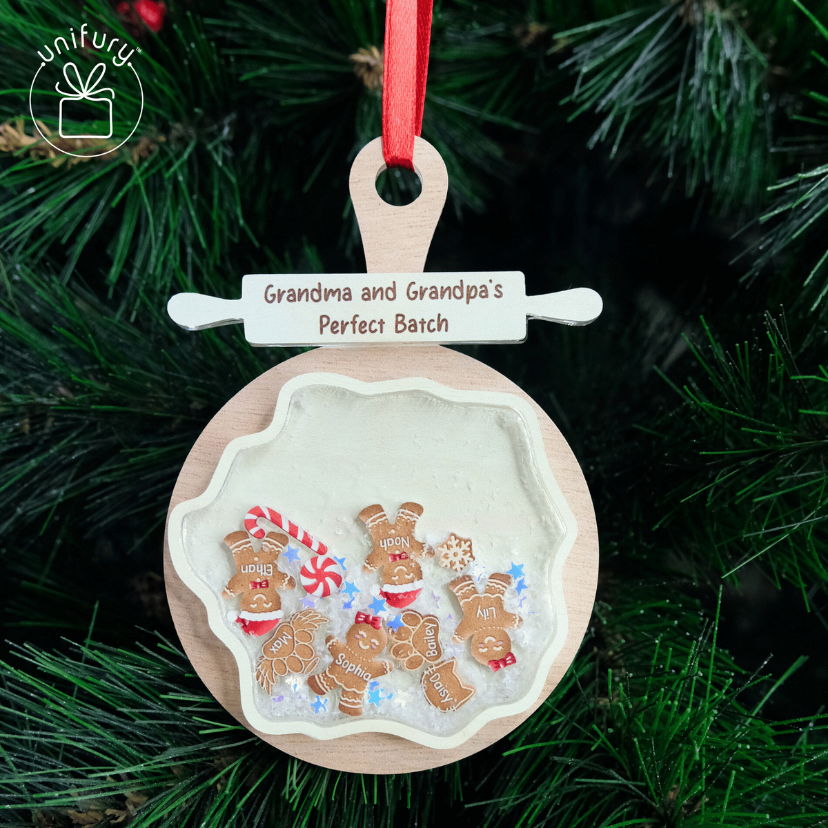 Custom Gingerbread Perfect Batch Cookie 4D Shaker Ornament