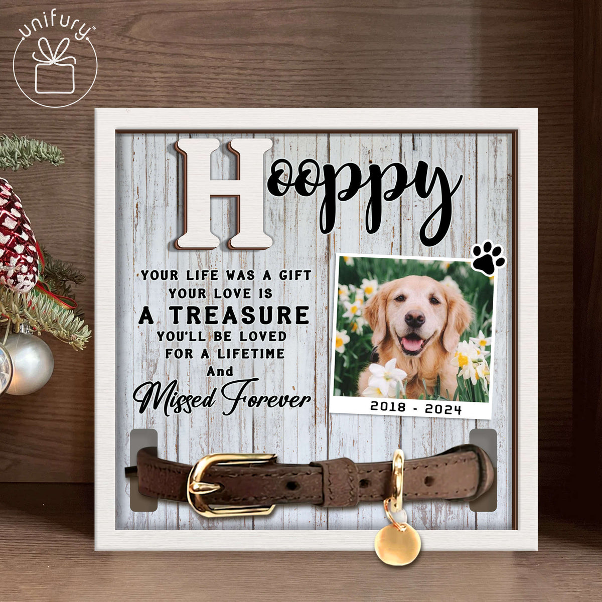 You'll Be Loved For A Lifetime Memorial Pet Collar Frame