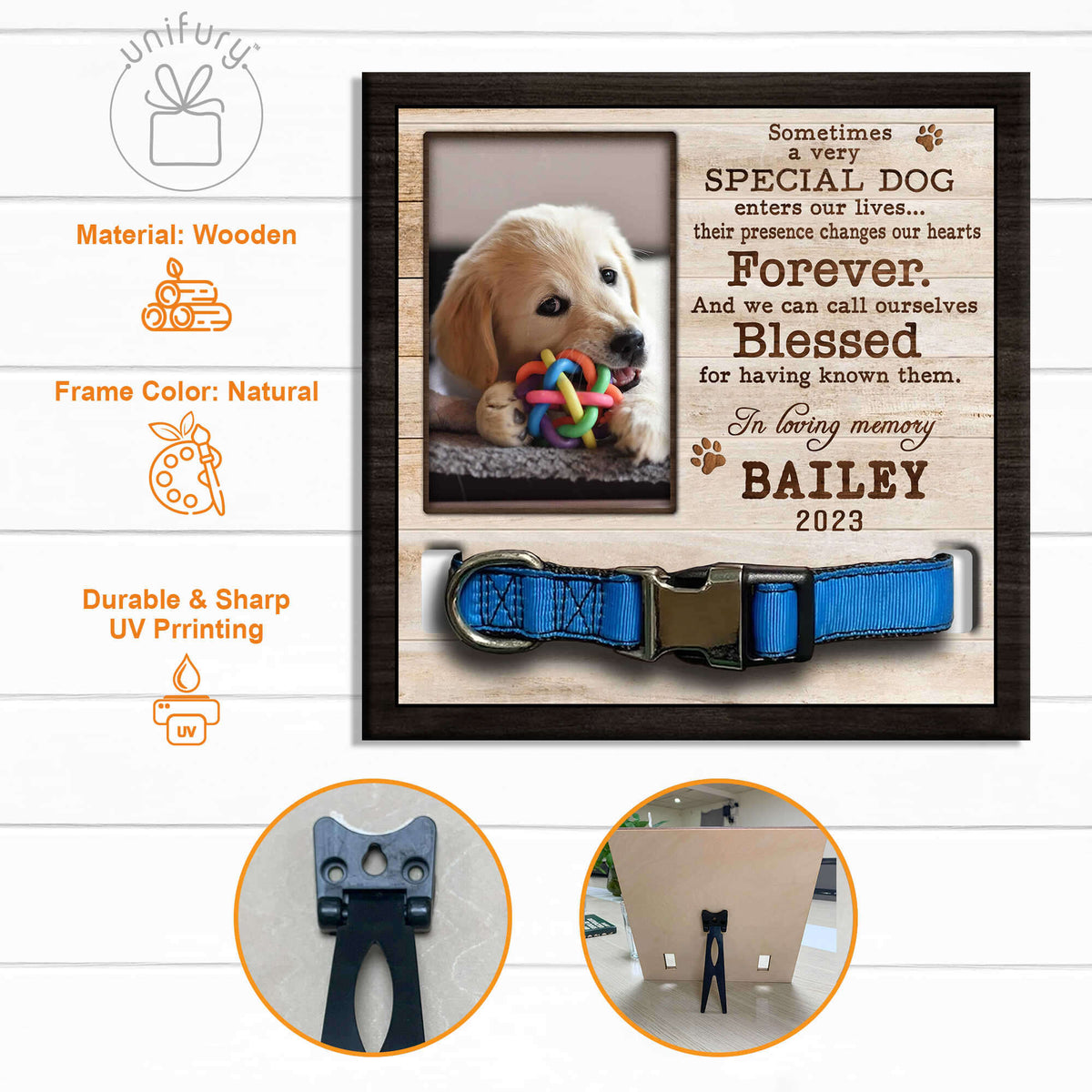 Personalized Very Special Dog Pet Collar Frame
