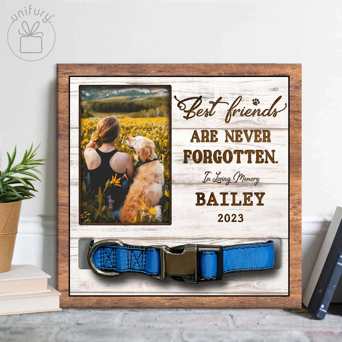 Best Friends Are Never Forgotten Pet Collar Frame