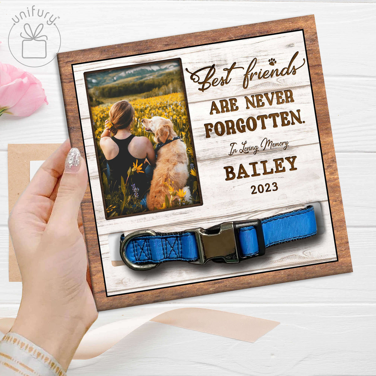 Best Friends Are Never Forgotten Pet Collar Frame