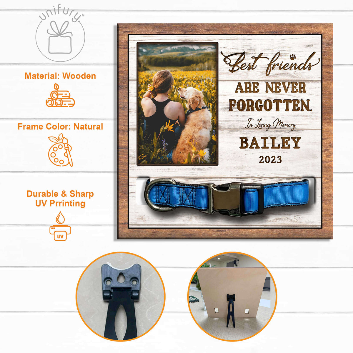 Best Friends Are Never Forgotten Pet Collar Frame
