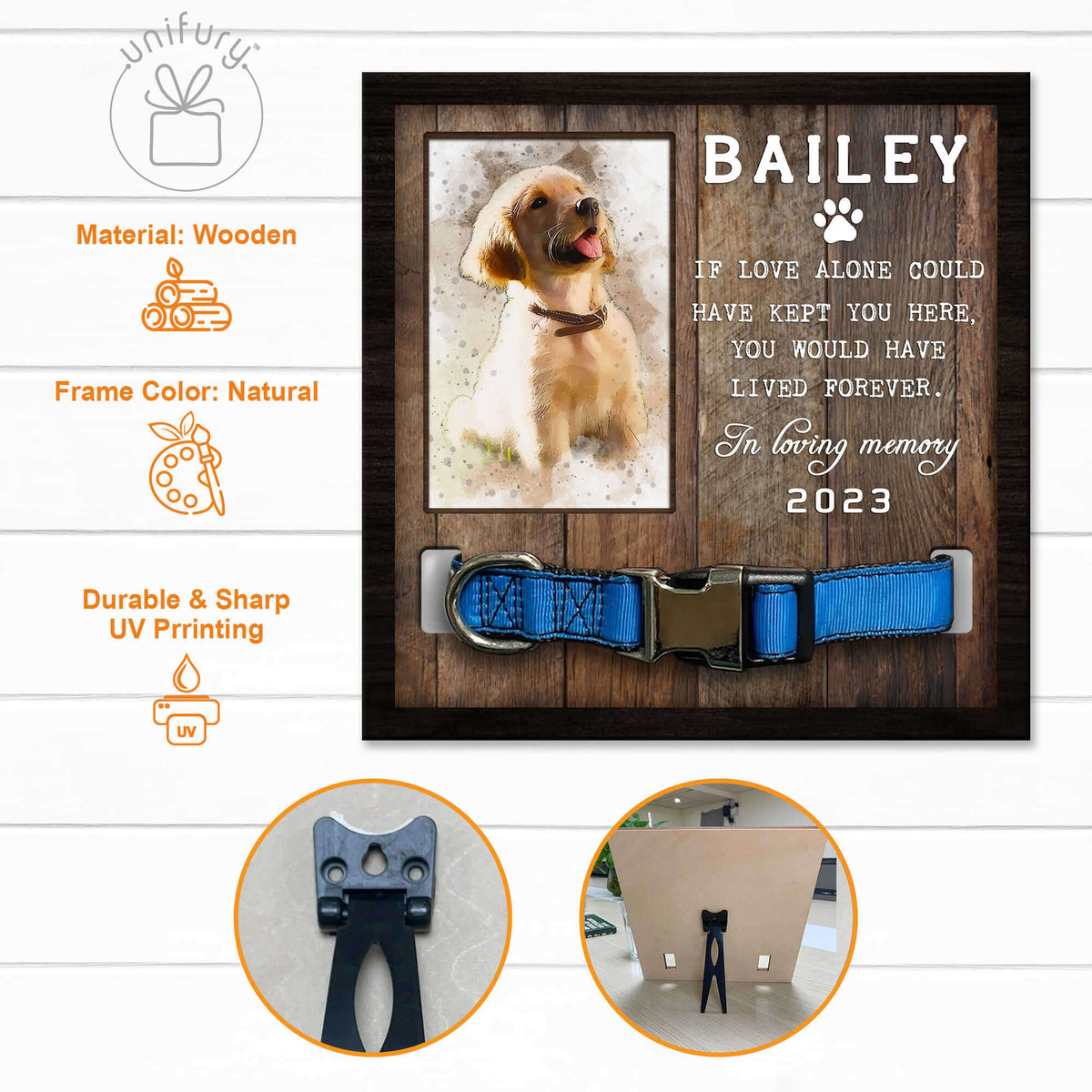 If Love Could Live Alone Memorial Pet Collar Frame