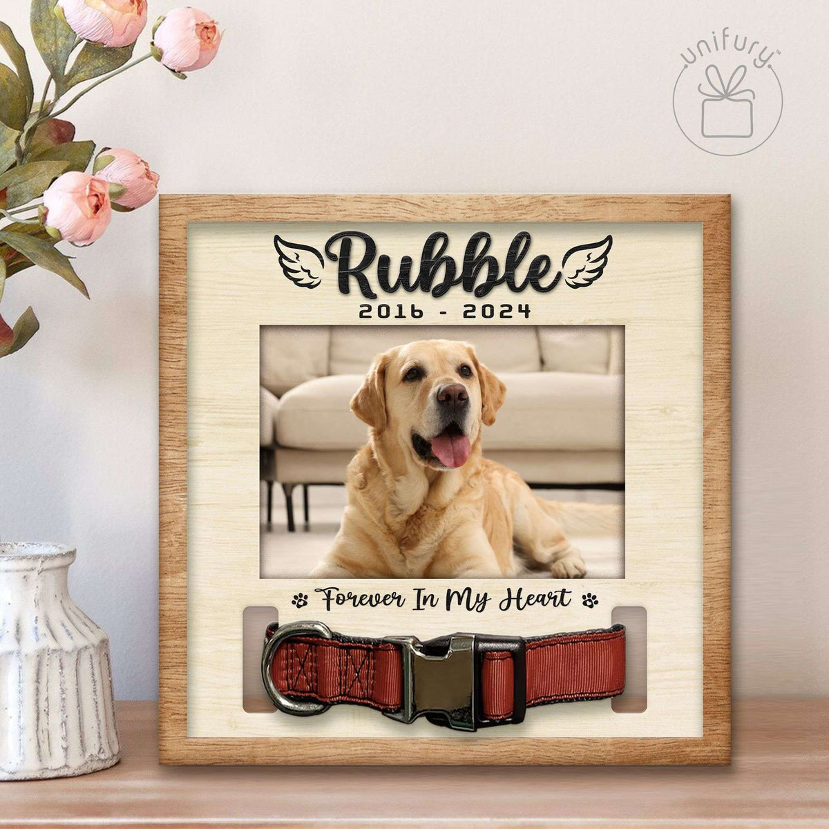 Forever In Our Heart Memorial Pet Collar Frame