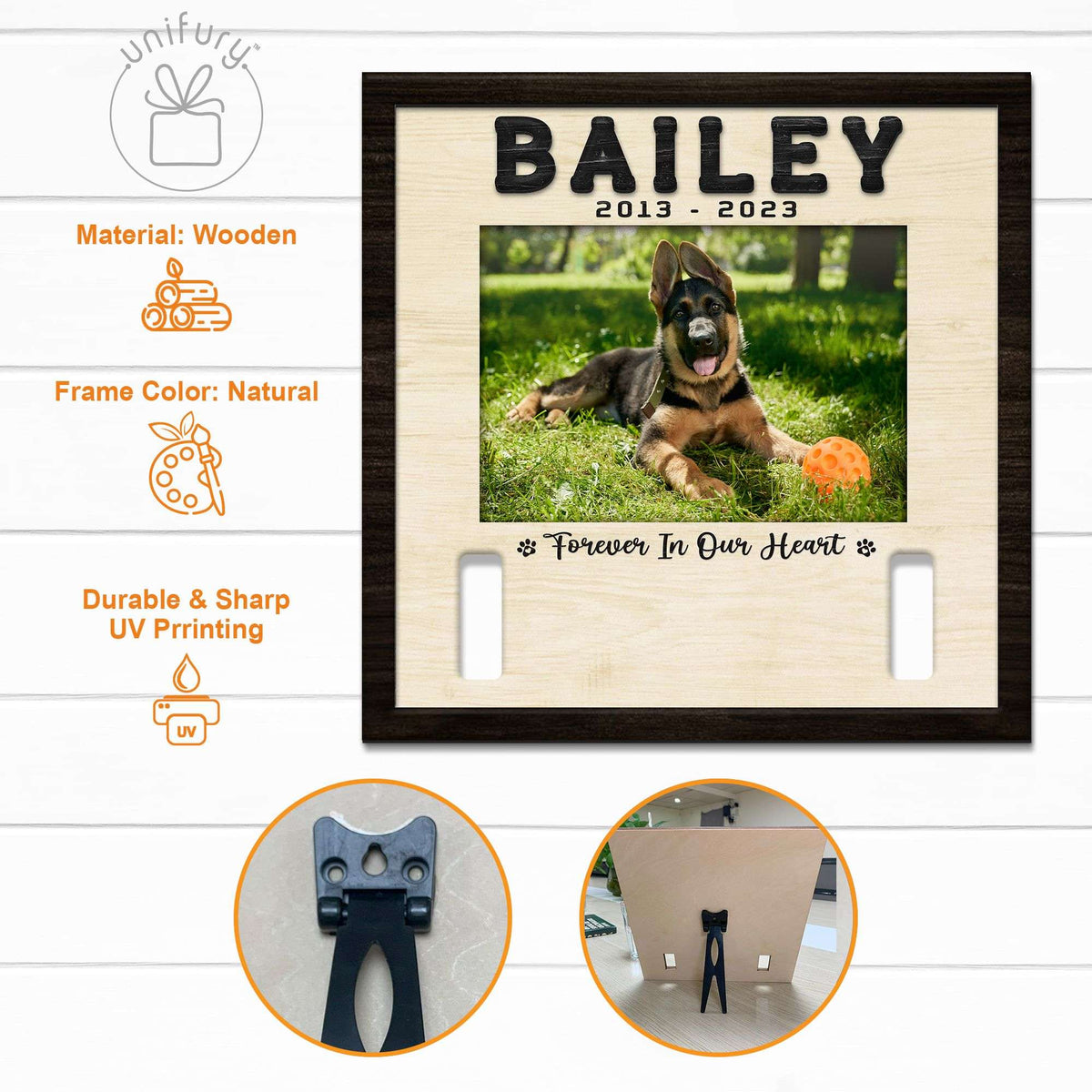 Forever In Our Heart Memorial Pet Collar Frame