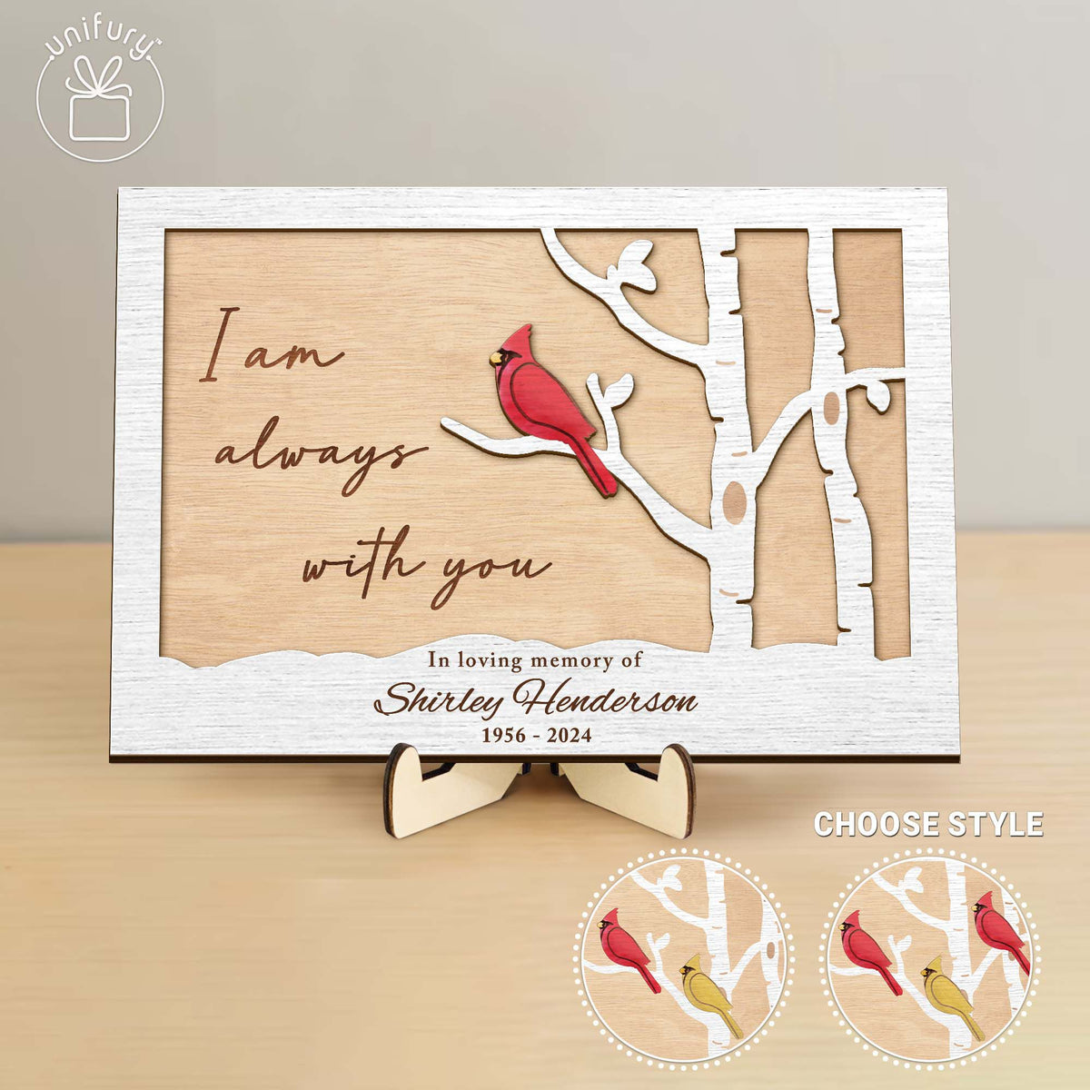 I Am Always With You Wooden Sign - Personalized Sympathy Gift For Loss Of Loved One