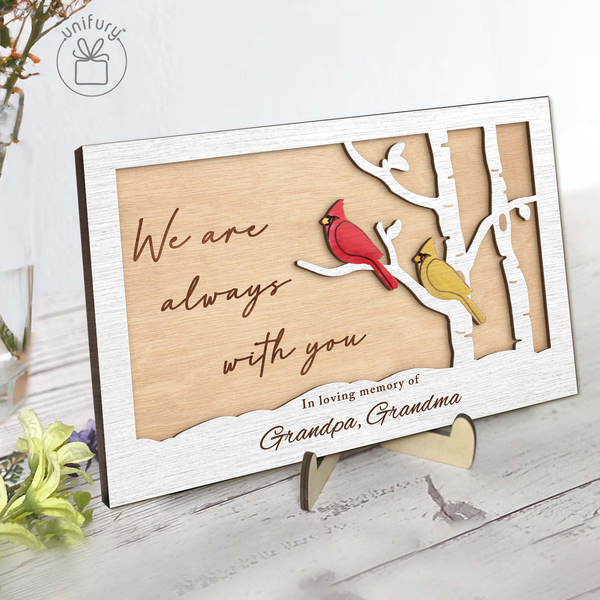 I Am Always With You Wooden Sign - Personalized Sympathy Gift For Loss Of Loved One