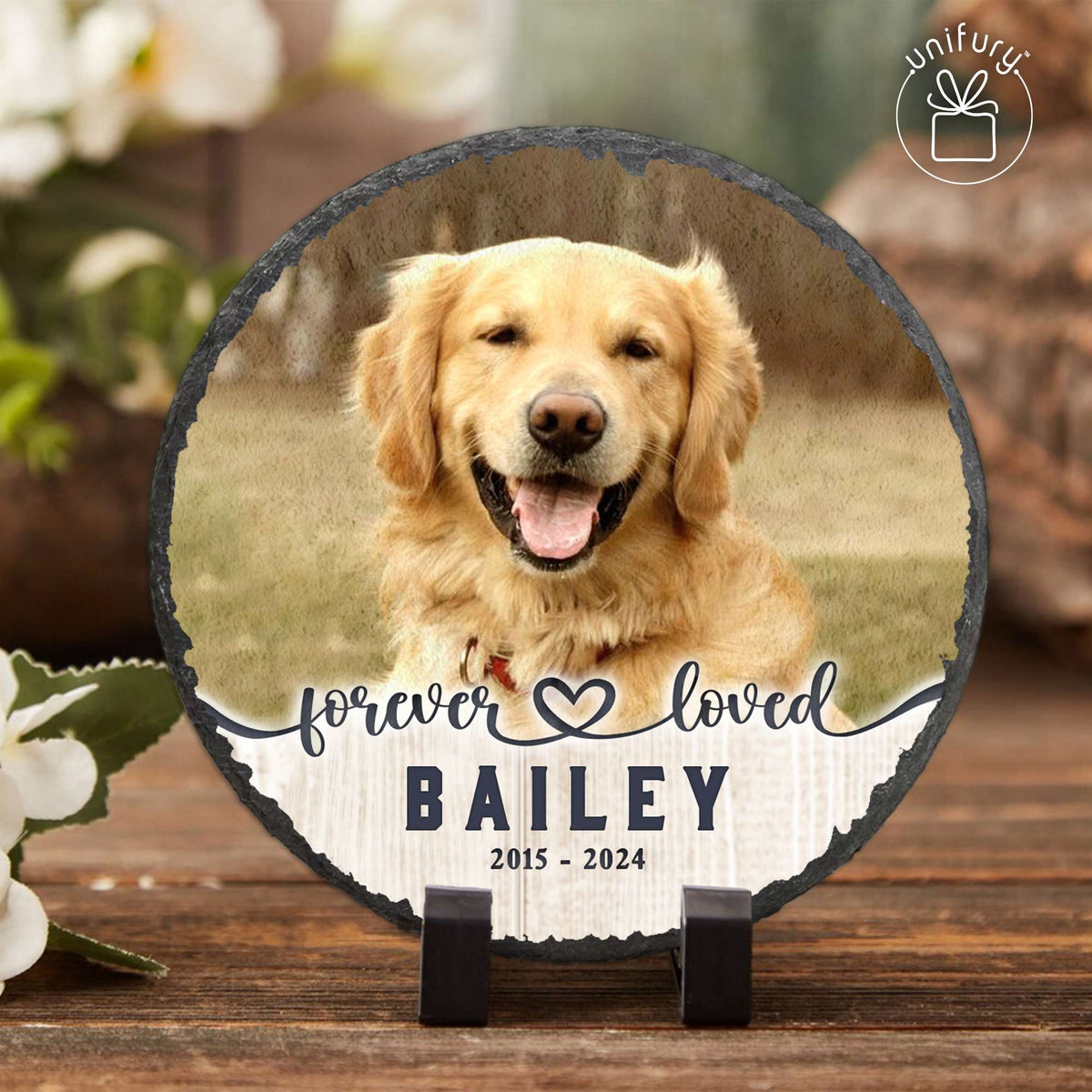 Custom Shape Forever Loved Memorial Garden Stone