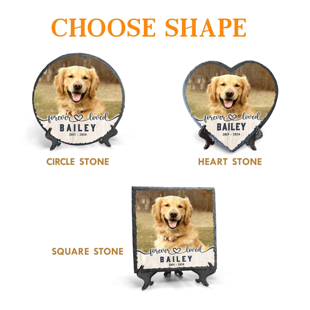 Custom Shape Forever Loved Memorial Garden Stone