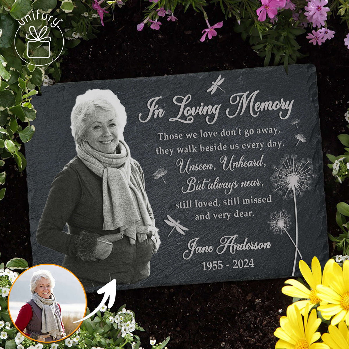 Those We Love Don't Go Away Memorial Garden Stone