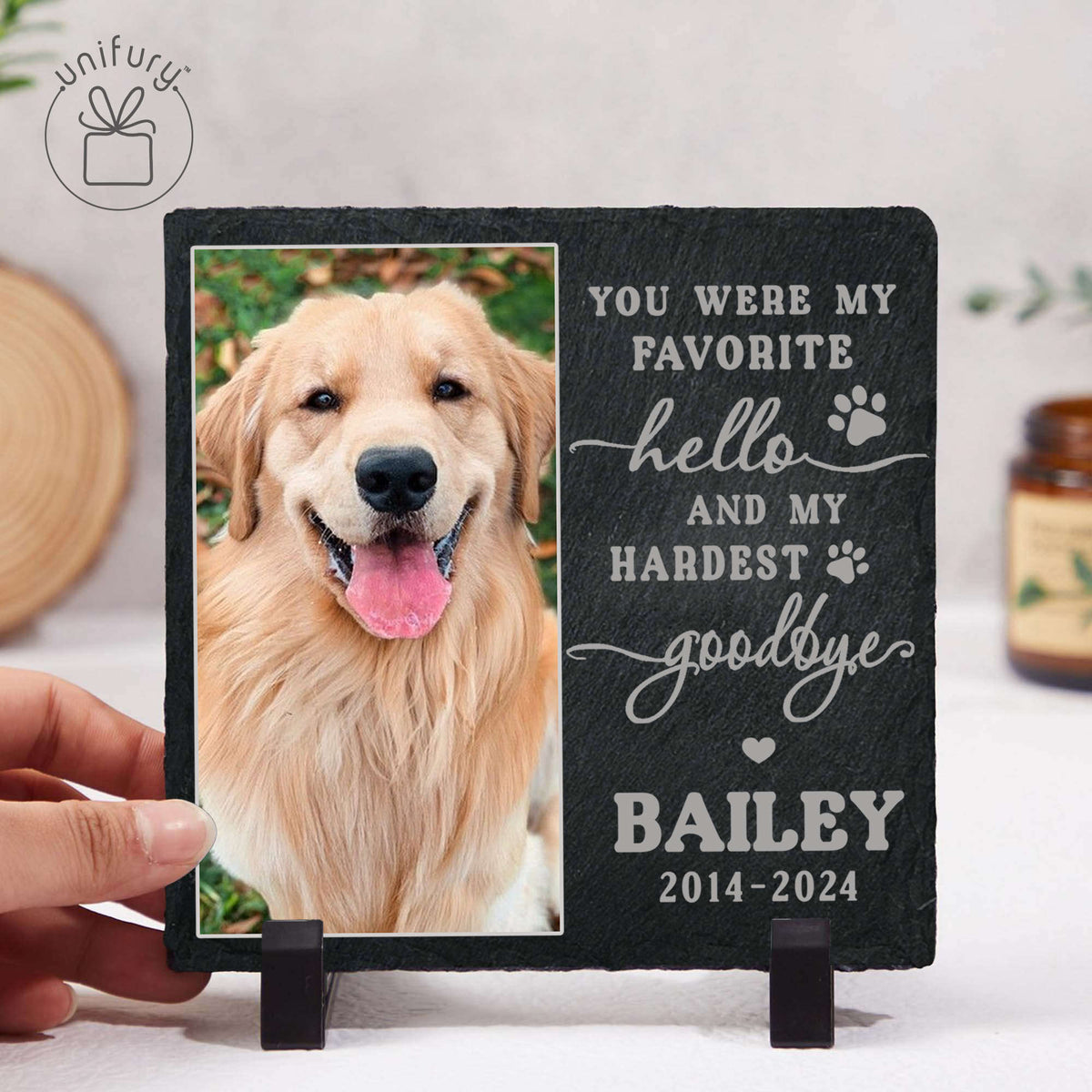 My Favorite Hello And Hardest Goodbye Memorial Garden Stone