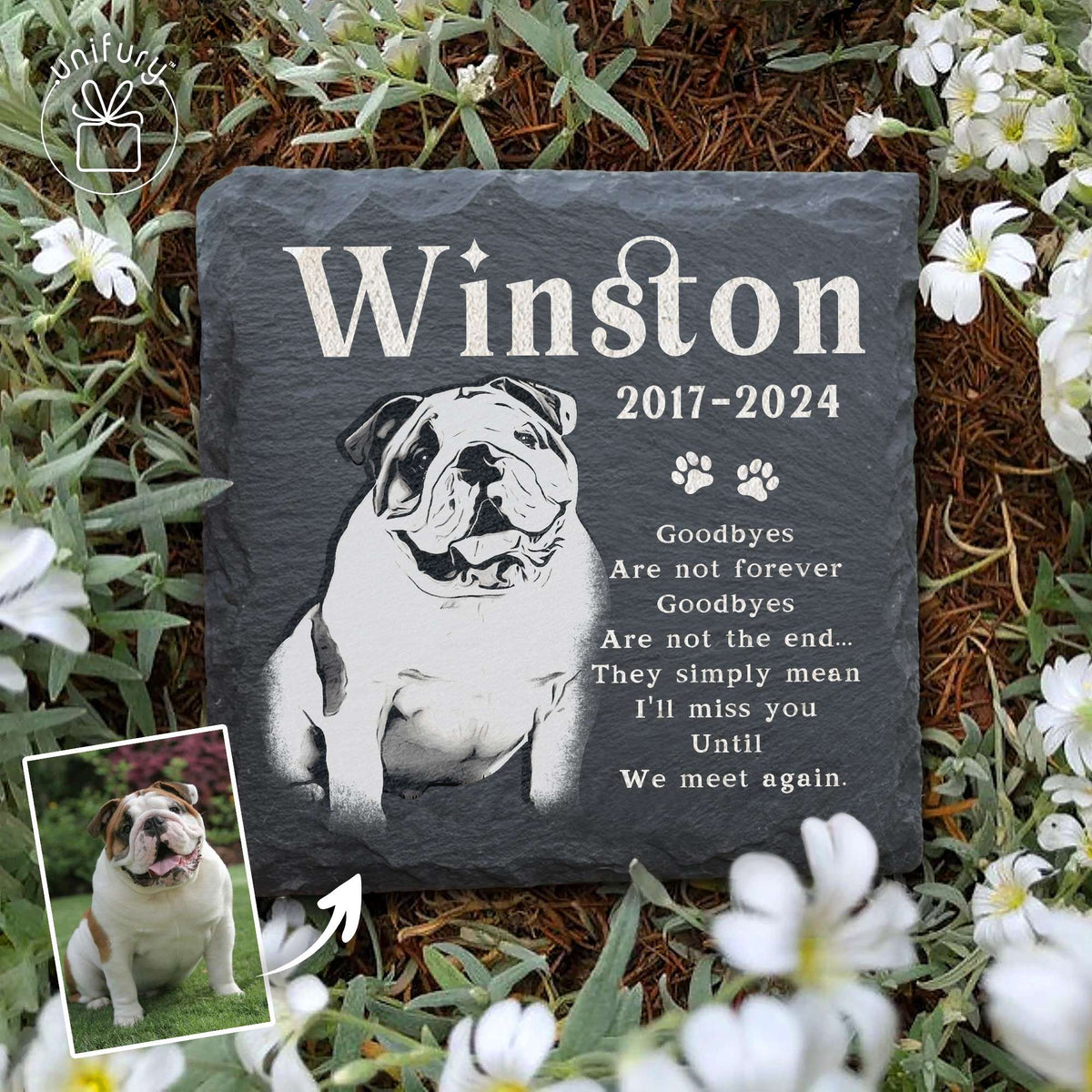 I'll Miss You Until We Meet Again Memorial Garden Stone