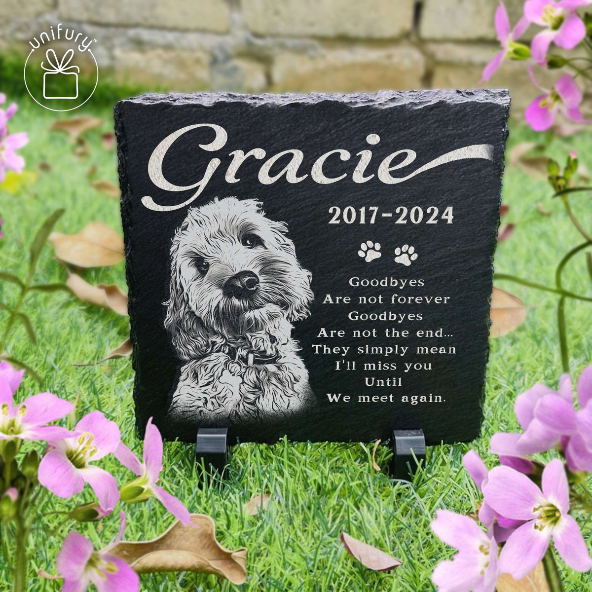 I'll Miss You Until We Meet Again Memorial Garden Stone