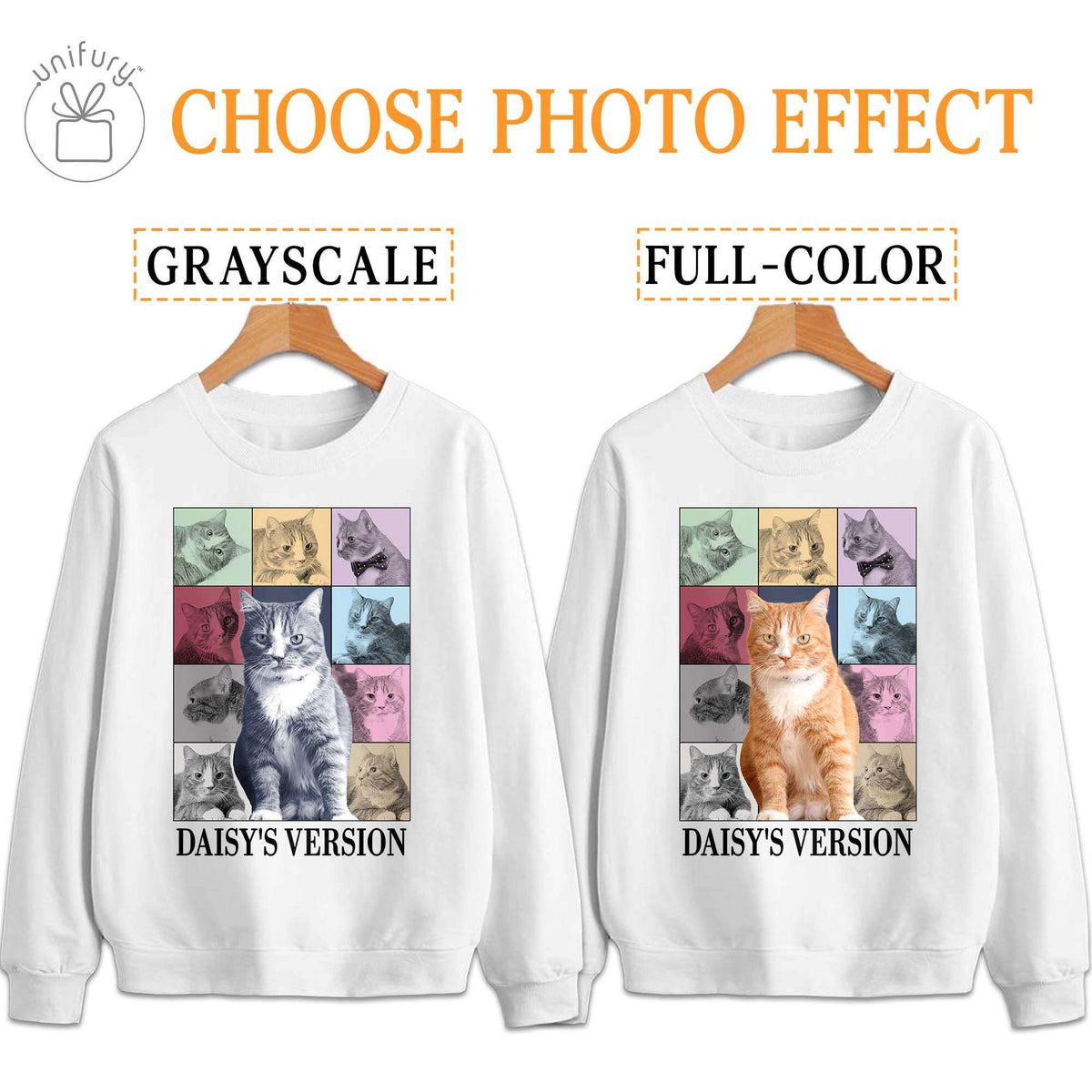 Cat's Version Bootleg Sleeve Printed Standard Sweatshirt