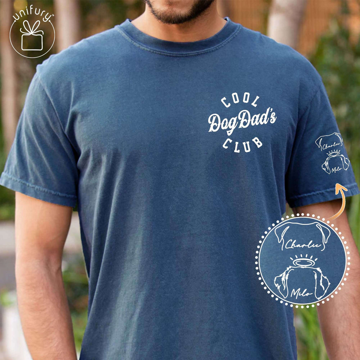 Cool Dog Dads Club With Dog Ears Comfort Colors T-shirt