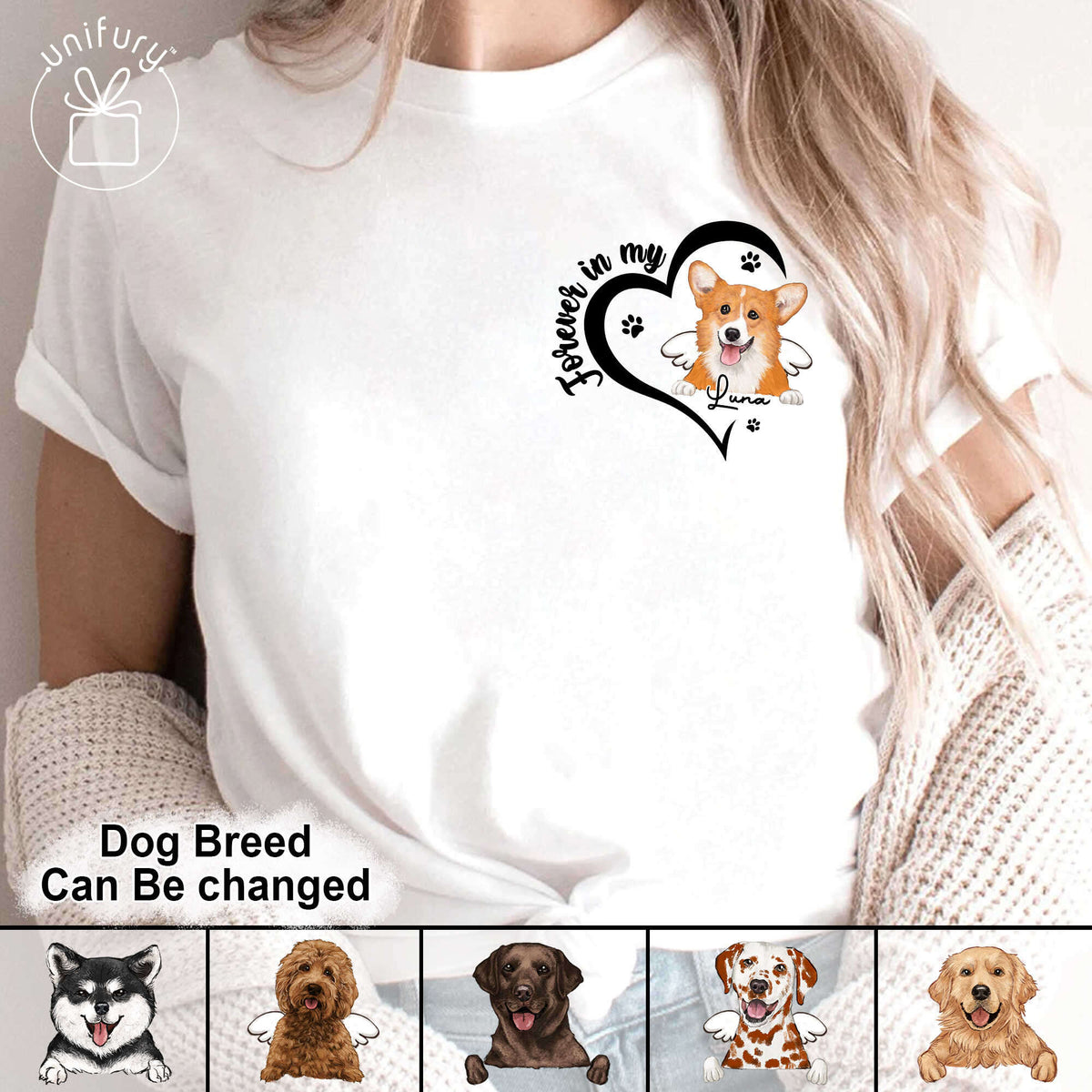 Forever In My Heart T-shirt For Dog Lovers