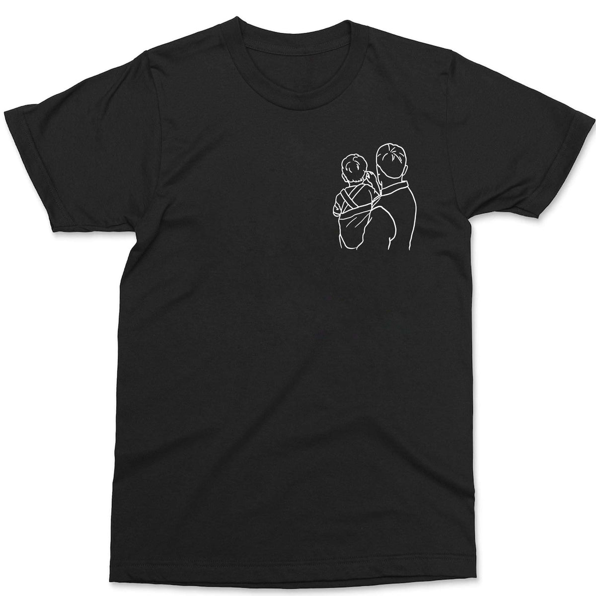 Personalized Dad Hand-drawn Portrait Comfort Colors T-shirt Style 1