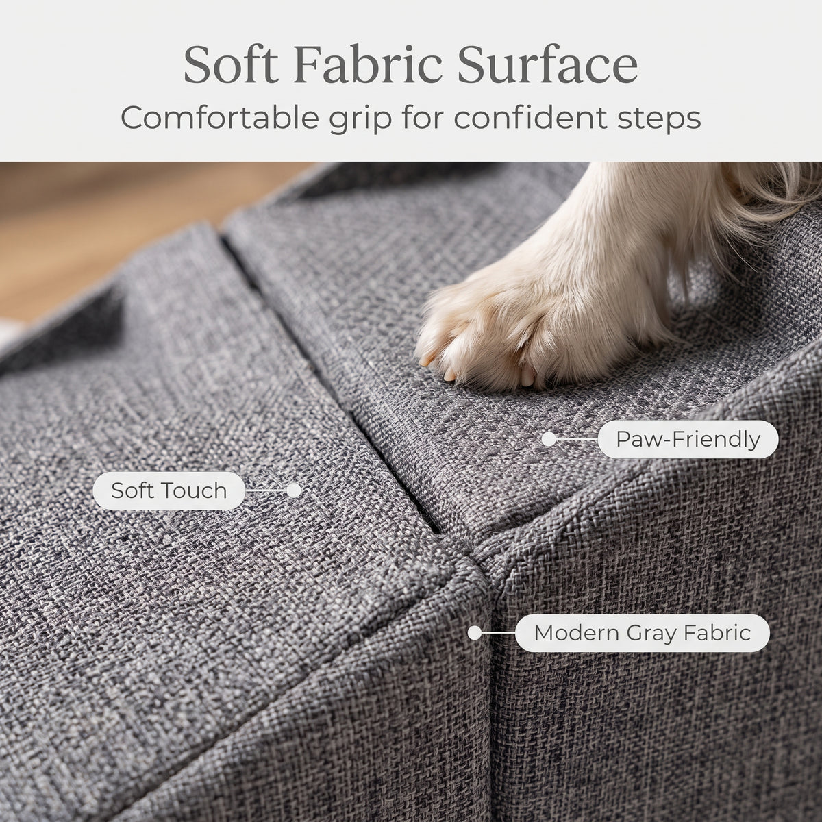 Foldable Dog Ramp for Bed & Couch – Non-Slip Pet Stairs Ramp for Small & Senior Dogs