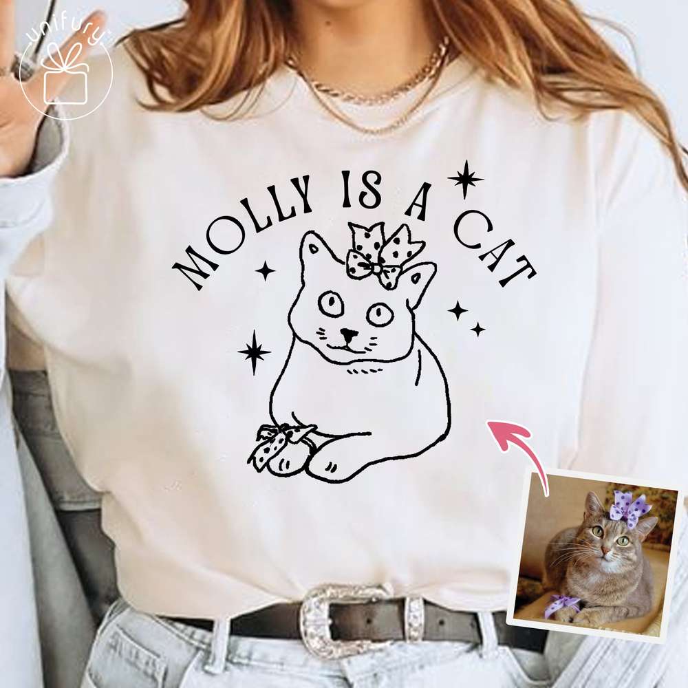 A Cat Ugly Art Line T-shirt For Cat Lovers