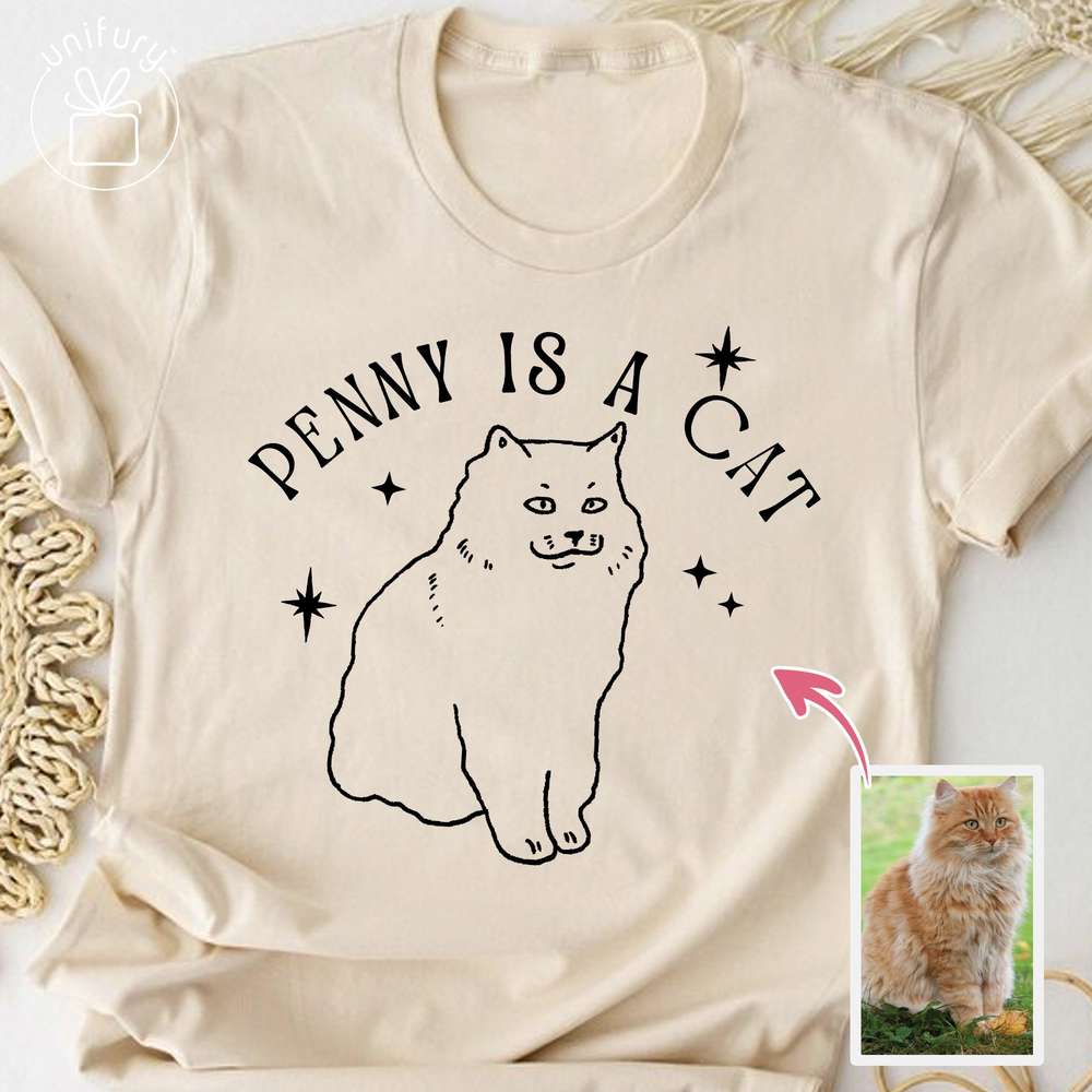 A Cat Ugly Art Line T-shirt For Cat Lovers