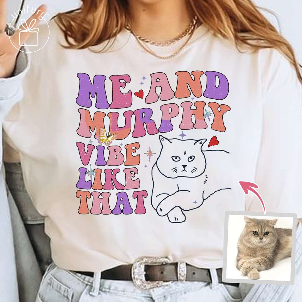 Vibe Like That Ugly Art Line T-shirt For Cat Lovers