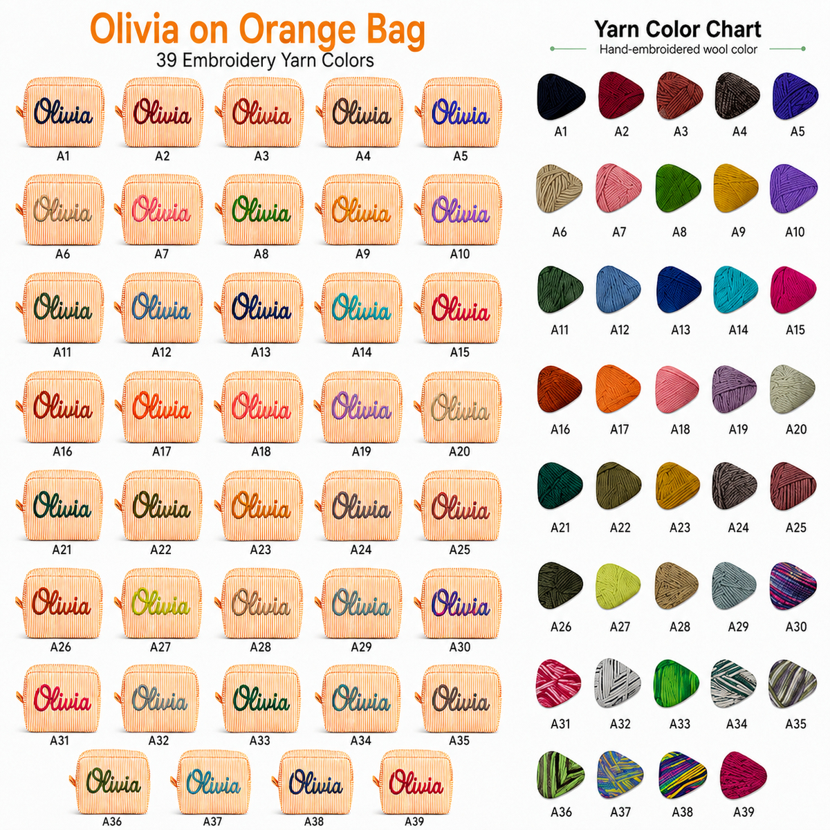 Personalized Seersucker Makeup Bag with Embroidered Name, Custom Cosmetic Travel Bag for Women & Girls