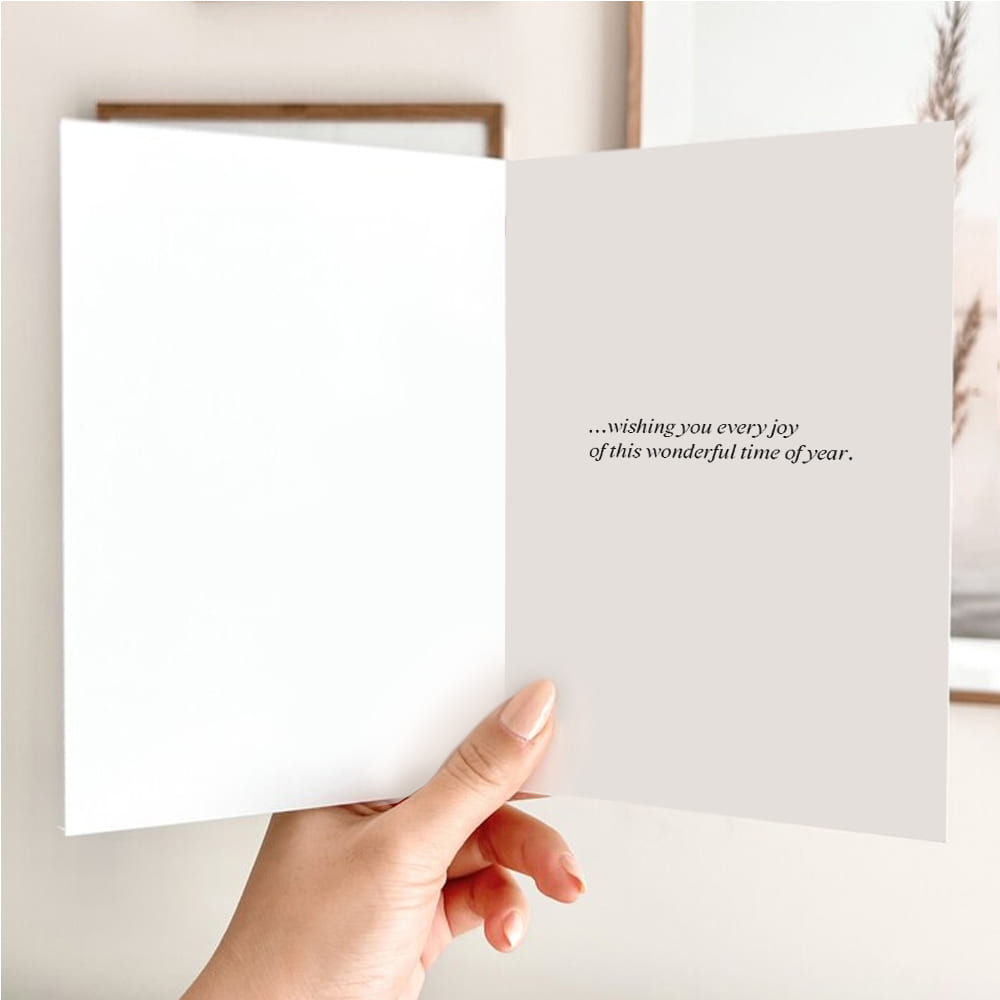 Merry Christmas Fireplace Folded Card - Christmas Card