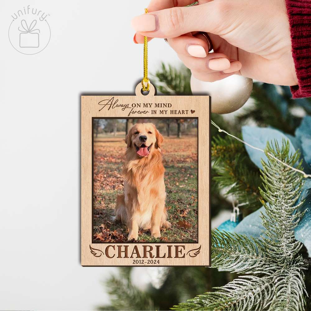 Always On My Mind Memorial Wooden Ornament