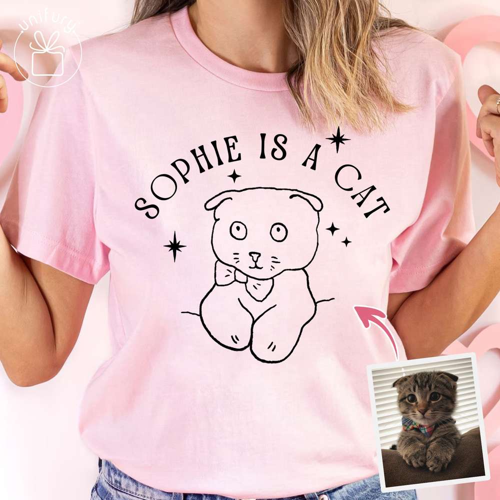 A Cat Ugly Art Line T-shirt For Cat Lovers