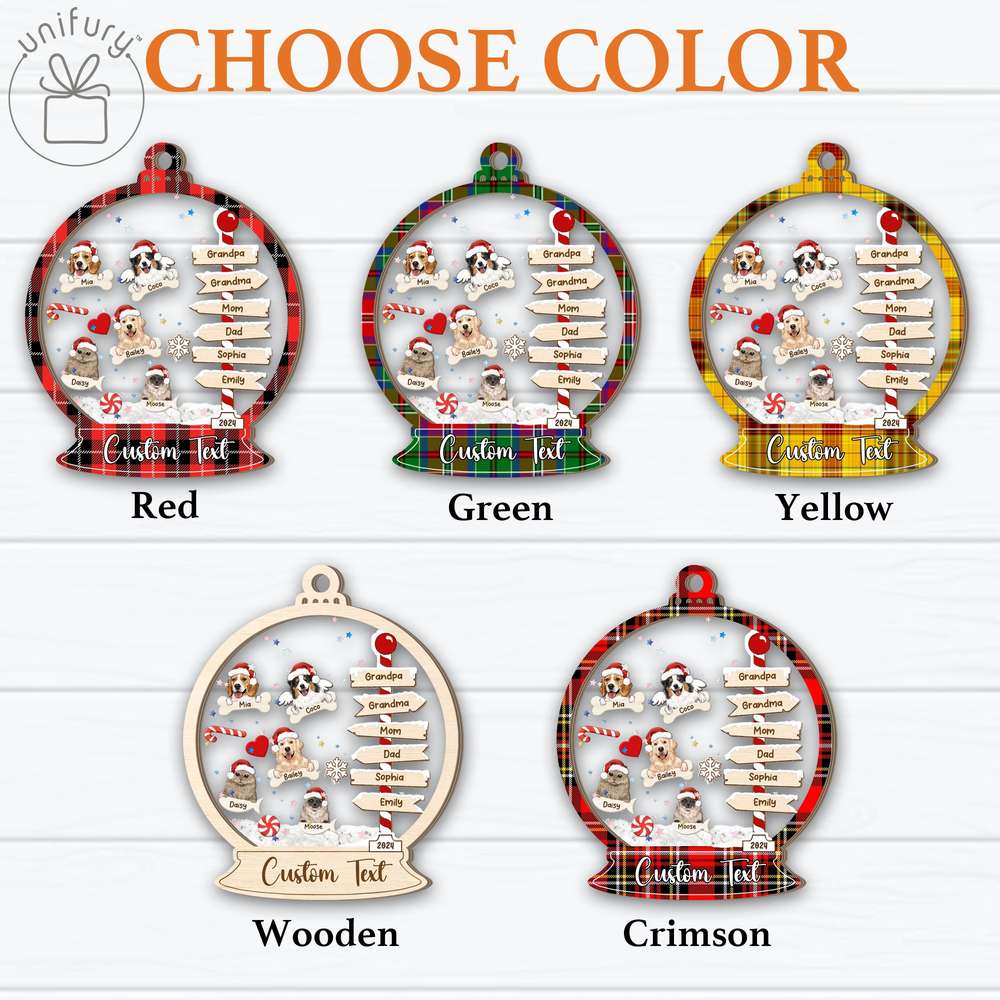 Personalized Family North Pole 4D Shaker Ornament